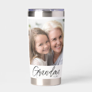 Custom Photo Grandma Established Year Insulated Tumbler