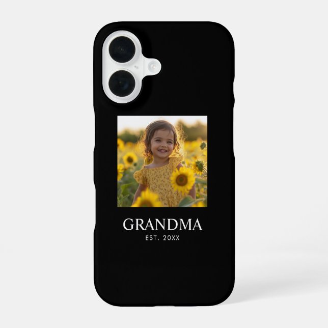 Custom Photo Grandma iPhone Case (Back)