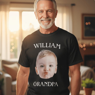 Custom Photo Grandpa T-Shirt Personalized William