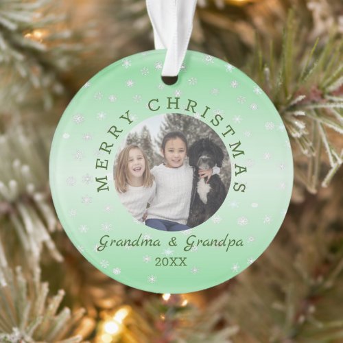 Custom Photo Grandparents Ornament