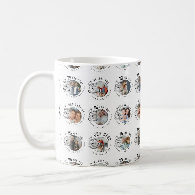 Custom Photo Grandson Birthday Coffee Mug (Left)