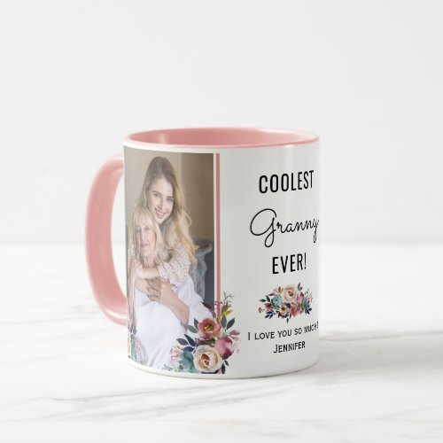 Custom Photo Granny Mimi Nana Grandmother Gift Mug
