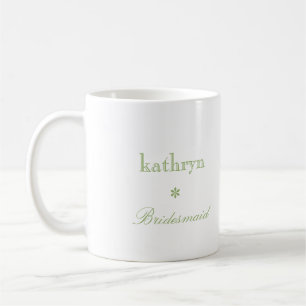 Custom photo green argyle preppy bridesmaid coffee mug