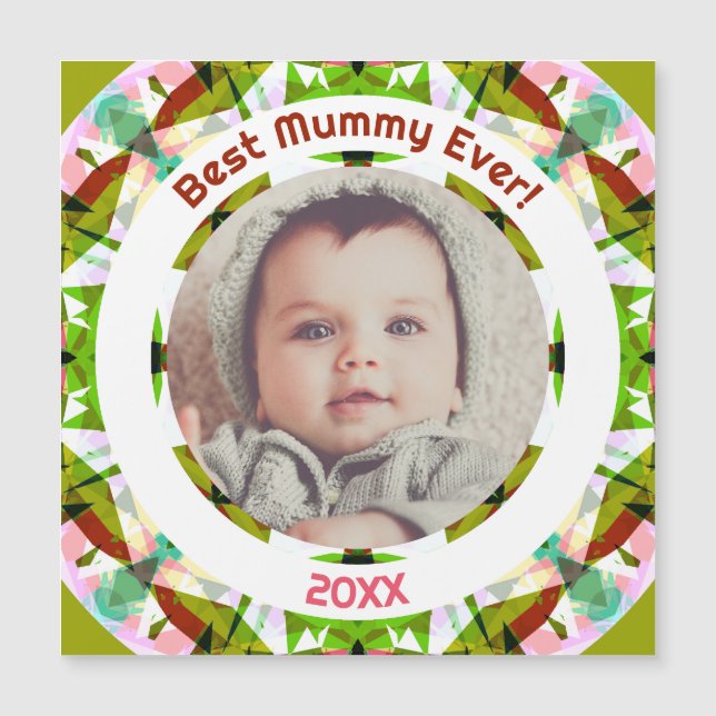 Custom Photo Green Mother’s Day Best Mommy Ever (Front)