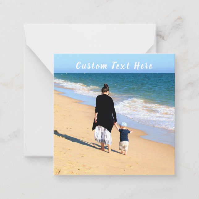 Custom Photo Greeting Card Personalized Text (Front)