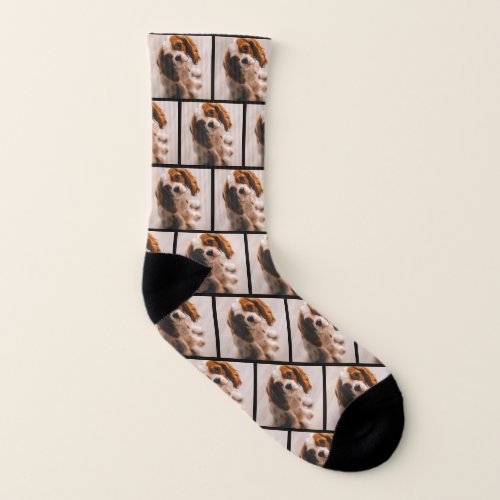 Custom photo grid collage socks