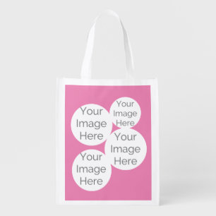 Custom Photo Grocery – Cerise Pink Party Tote bag