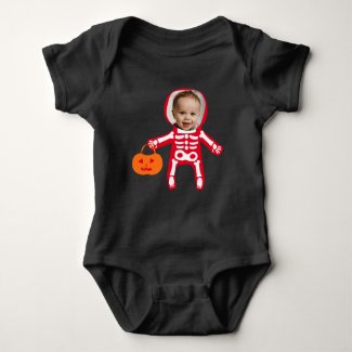 Custom photo Halloween skeleton trick or treat