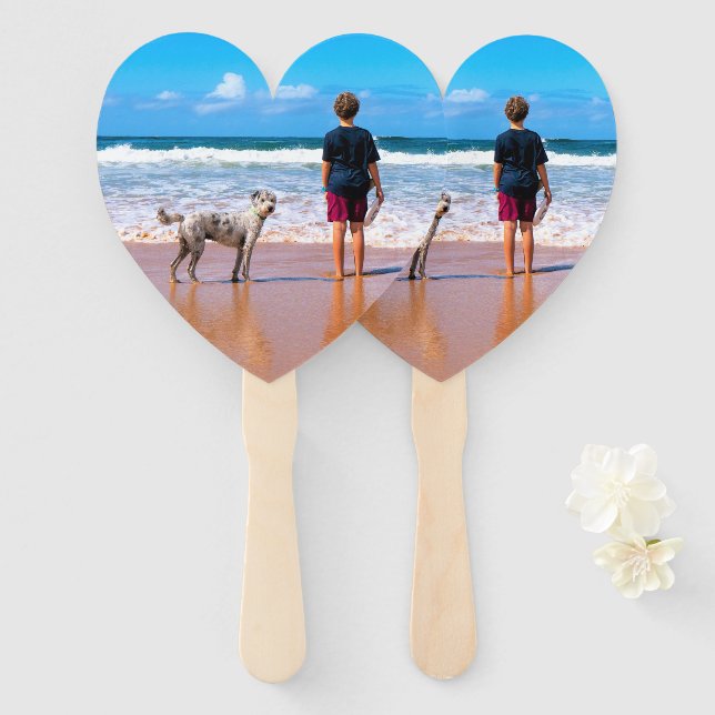 Custom Photo Hand Fan with Your Favorite Photos (Front and Back)