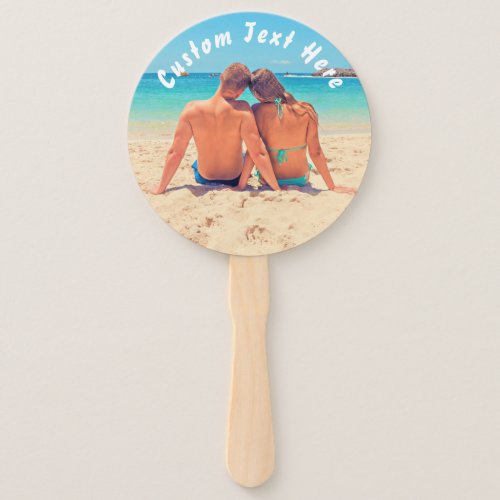 Custom Photo Hand Fan Your Favorite Photo and Text