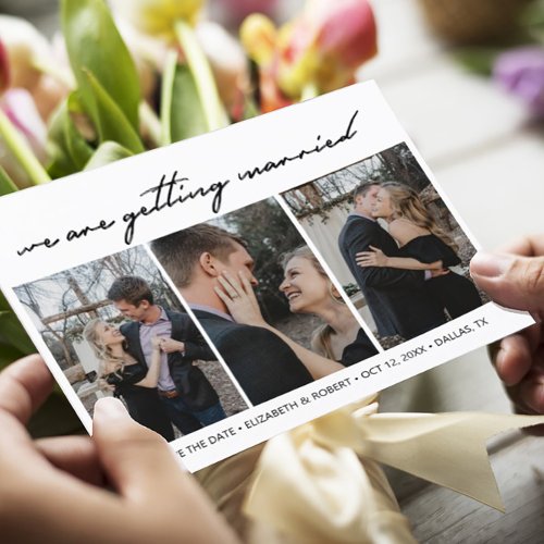 Custom Photo Hand Lettered Save the Date Postcard