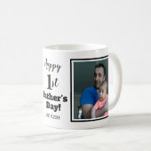 Custom Photo Happy 1st Father's Day Coffee Mug (Front Right)