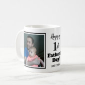 Custom Photo Happy 1st Father's Day Coffee Mug (Front Left)