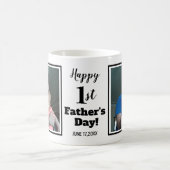 Custom Photo Happy 1st Father's Day Coffee Mug (Center)