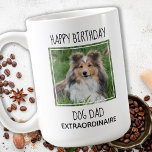 Custom Photo Happy Birthday Best Dad Ever Dog Dad Coffee Mug<br><div class="desc">There's ordinary dad's , then there's extraordinary dad's, Like yours ! Surprise the Dog Dad on his birthday , with this super cute better than the best dog dad coffee mug . Dog Dad Extraordinaire - Love, Personalize name . Design with paw print and hearts. Personalize with the Dog Dad's...</div>