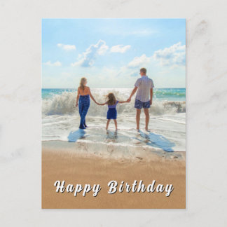 Custom Photo Happy Birthday Card