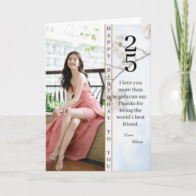 Custom Photo Happy Birthday Card (Front)