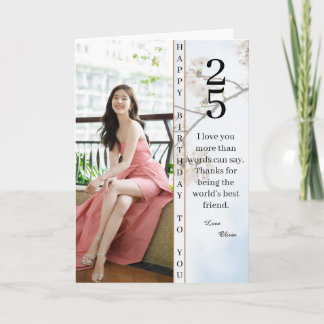 Custom Photo Happy Birthday Card