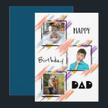 Custom Photo Happy Birthday Dad Card & Download<br><div class="desc">Happy Birthday Dad card with option to upload your own 3 photos and change the word "Dad" to your favorite name - Daddy, Papa, Papi, Baba, Dada, Appa to give a personal touch. You can even use it for other family members - Grandad, Grandma etc. AVAILABLE IN BOTH - Physical...</div>
