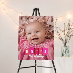 Custom Photo Happy Birthday Foam Board
