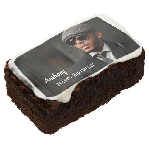 Custom Photo Happy Birthday Personalize    Brownie