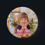 Custom Photo Happy Birthday Personalize Chocolate  Button<br><div class="desc">Custom Photo Happy Birthday Personalize Chocolate Covered</div>