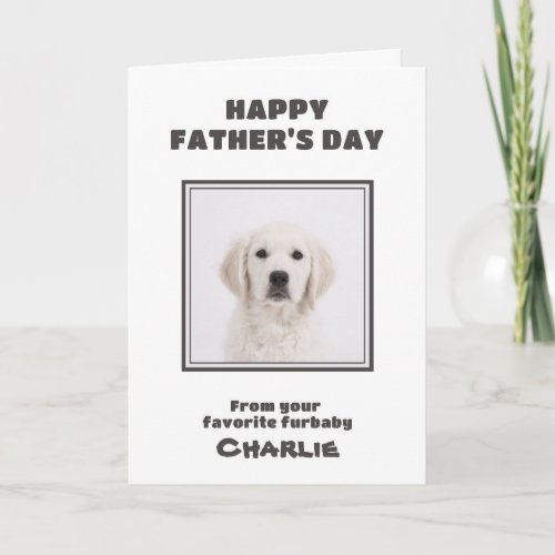Custom Photo Happy Fathers Day Dog Card