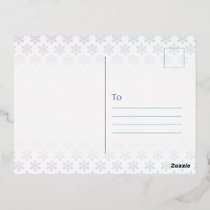Custom Photo Happy Holidays Foil Holiday Postcard