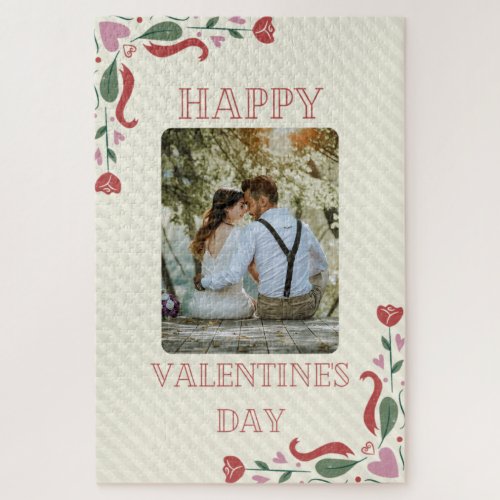 Custom Photo Happy Valentines Jigsaw Puzzle