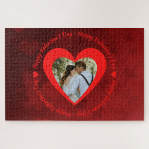 Custom Photo Happy Valentine's Jigsaw Puzzle