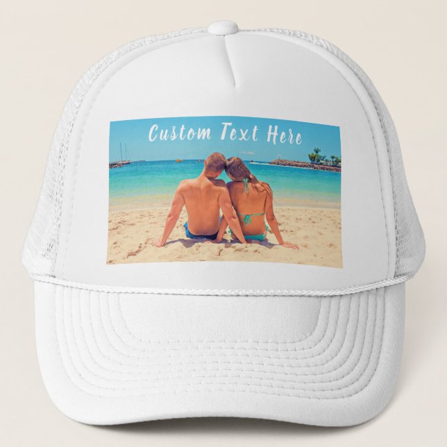 Custom Photo Hat Your Favorite Photos and Text (Front)