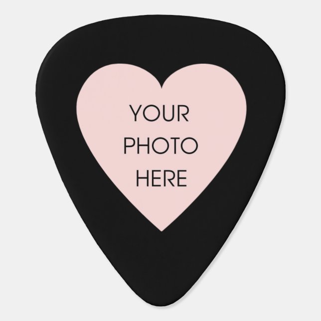 Custom Photo Heart (Front and Back) Guitar Pick (Back)