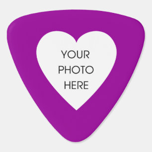 Custom Photo Heart (Pink and Black) Guitar Pick