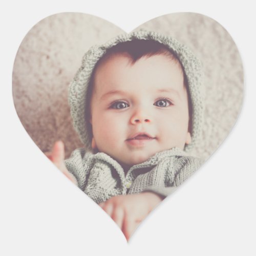 custom photo heart sticker