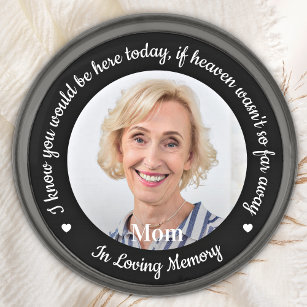 Custom Photo Heaven Memorial Personalized Wedding Gunmetal Finish Lapel Pin