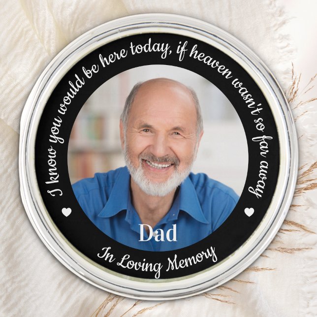 Custom Photo Heaven Memorial Personalized Wedding Lapel Pin (Creator Uploaded)