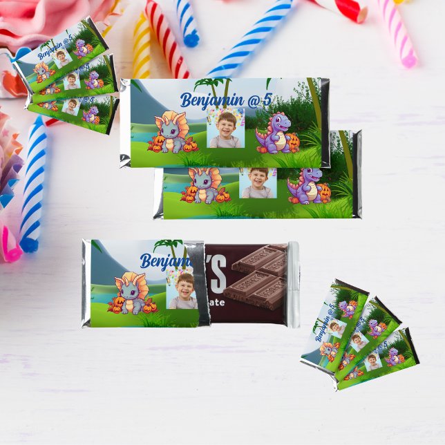 Custom Photo Hersheys Birthday Favor in Baby Dino  (Creator Uploaded)