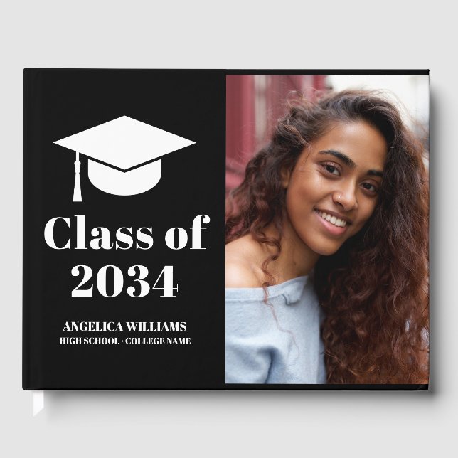 Custom Photo High School or College Graduation Guest Book (Front)