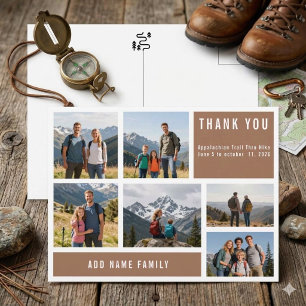 Custom Photo Hiking Thank You Postcard
