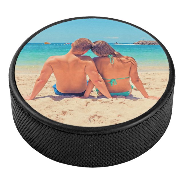 Custom Photo Hockey Puck Gift Design Your Own (3/4)