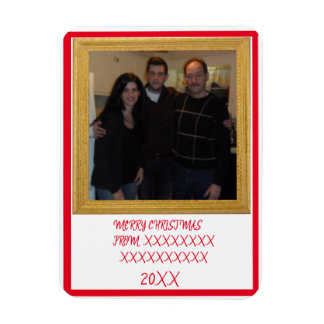 CUSTOM PHOTO HOLIDAY GREETING CARD MAGNET