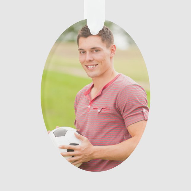 Custom Photo Holiday Ornament (Front)