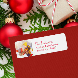 Custom Photo Holiday Return Address Labels