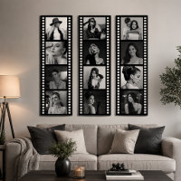 Custom Photo Hollywood Wall Art, Film Movie Strip