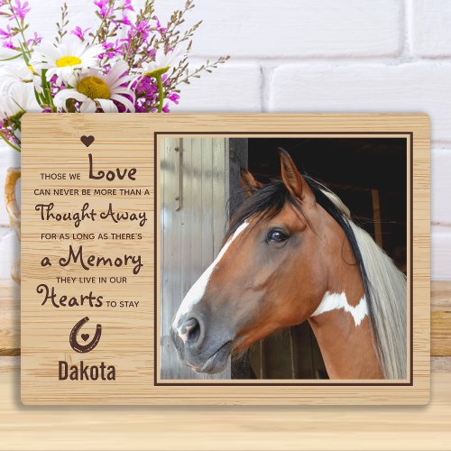 Custom Photo Horse Memorial Plaque