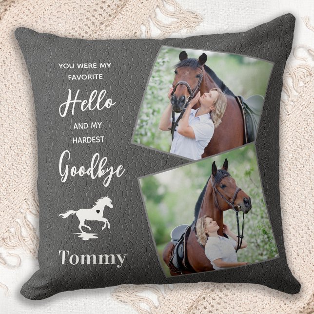 Custom Photo Horse Memorial Throw Pillow (Creator Uploaded)