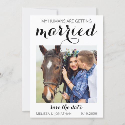 Custom Photo Horse Pet Equestrian Wedding Save The Date