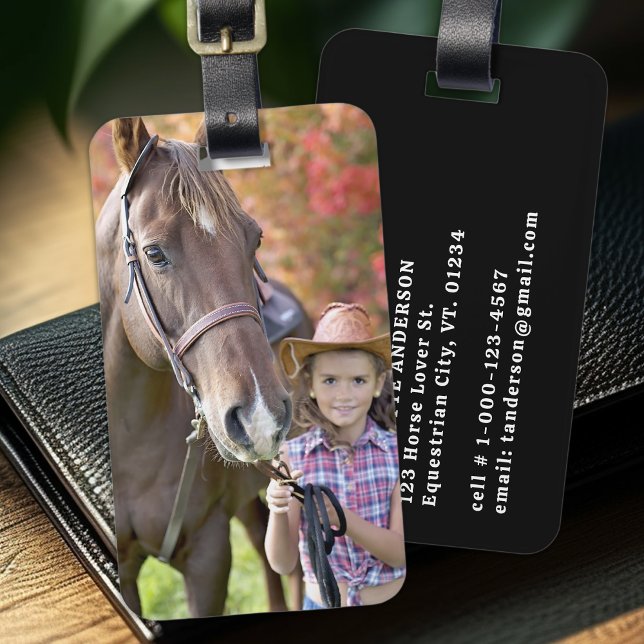 Custom Photo Horse Pet Personalized  Luggage Tag (Creator Uploaded)