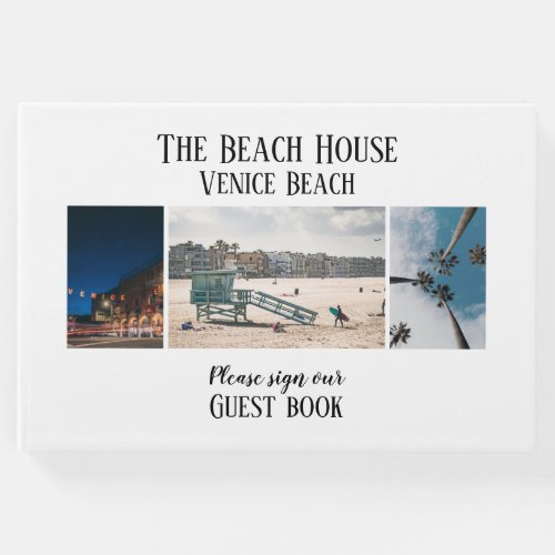 Custom Photo Hotel Vacation House Guest Book
