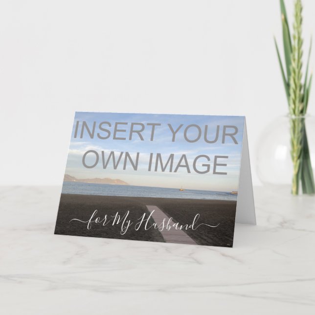 Custom Photo Husband Happy Valentines Holiday Card (Front)